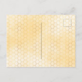 花嫁へビー金ゴールドスイートハニードリップブライダルシャワー ポストカード (裏面)