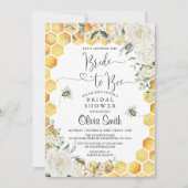 花嫁へ白フローラブライダルシャワー招待 招待状 (正面)
