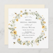 花嫁へWildflowerブライダルシャワー招待 招待状 (正面/裏面)