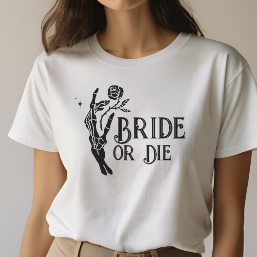花嫁またはダイゴシック骨格ハート花嫁 Tシャツ