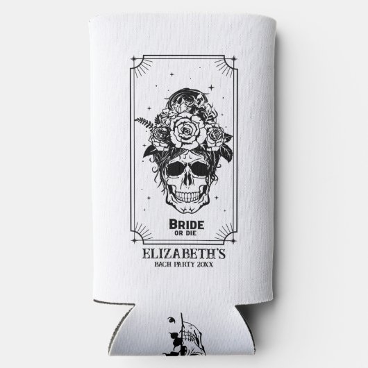 花嫁またはダイバチェロレッテカスタマイズブライダル スリム缶クーラー (裏面)