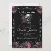 花嫁またはダイバーガンディゴシックスカルバチェロレッテ 招待状 (正面)