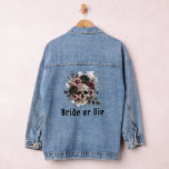花嫁またはダイフローラスカルシックゴシックバチェロレッテ デニムジャケット<br><div class="desc">私たちの"はっきりした花嫁または死"フローラスカルシックなゴシックバチェロレッテデニムジャケットで声明を作る！このスタイリッシュジャケットはゴシックエレガンスのtouchを愛する花嫁に最適で、美しく詳細なフローラスカルデザインを備えている。バチェロレットパーティーや記念ユニーク品として理想的なデニムジャケットでシックな洗練しゃれている度とエッジを兼ね備えている。あなたは祝ハロウィーンをテーマにしたイベントでも、単にゴシック様式の雰囲気を持つスタイルでも、このジャケットは素晴らし、あなたのと新婦の姿を思い出に出せる方法であ祝る。</div>
