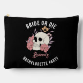 花嫁またはダイブラックレトロスカルバチェロレッテ アクセサリーポーチ (正面)