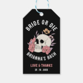 花嫁またはダイブラックレトロスカルバチェロレッテ ギフトタグ (正面)