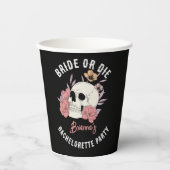 花嫁またはダイブラックレトロスカルバチェロレッテ 紙コップ (正面)