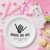 花嫁またはダイロックスタースケルトンバチェロレッテ ペーパープレート (パーティー)