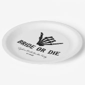 花嫁またはダイロックスタースケルトンバチェロレッテ ペーパープレート (アングル)