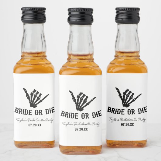 花嫁またはダイロックスタースケルトンバチェロレッテ リキュールボトルラベル (ボトル)