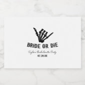 花嫁またはダイロックスタースケルトンバチェロレッテ リキュールボトルラベル (シングルラベル)