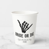 花嫁またはダイロックスタースケルトンバチェロレッテ 紙コップ (裏面)