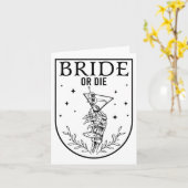 花嫁またはダイ不気味シーズンハロウィン結婚のバッヘ カード (黄色い花)