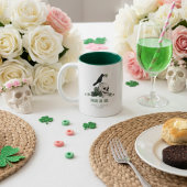 花嫁またはダイSt patricks day結婚のフローラスカル ツートーンマグカップ