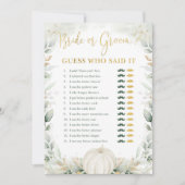 花嫁または新郎秋パンプキンブライダルシャワーゲーム (正面)