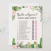 花嫁または新郎Heまたは彼女フィエスタブライダルシャワーゲーム 招待状 (正面)