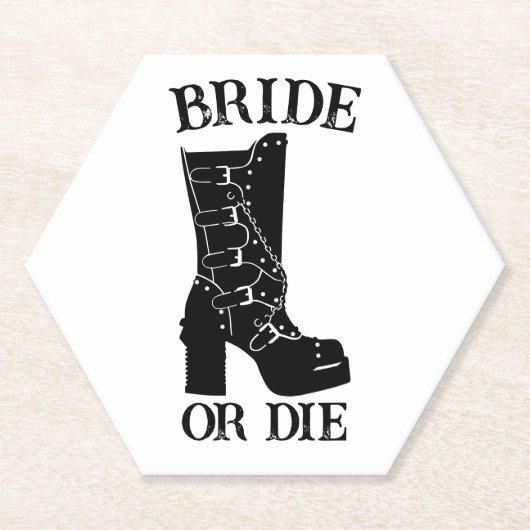 花嫁または死ぬまで死ぬまで私たちパーティーゴシック結婚ズ ペーパーコースター (正面)