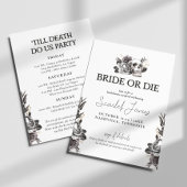 花嫁または死ぬまで死ぬ私たちパーティーバチェロレッテ 招待状