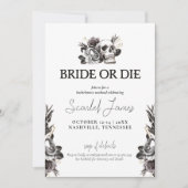 花嫁または死ぬまで死ぬ私たちパーティーバチェロレッテ 招待状 (正面)