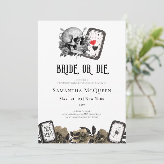 花嫁または死ぬまで死のゴシックタロットバチェロレッテ 招待状 (スタンド正面)