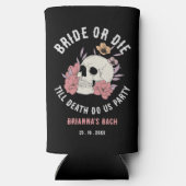 花嫁または死ぬ黒いスカルバチェロレッテの好意 スリム缶クーラー (裏面)