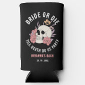 花嫁または死ぬ黒いスカルバチェロレッテの好意 スリム缶クーラー (正面)