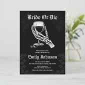 花嫁または死のゴシックエレガントバチェロレッテ 招待状 (スタンド正面)