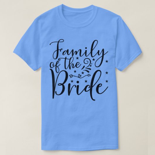 花嫁または結婚バチェロレッテマチの家族 Tシャツ (デザイン正面)
