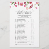 花嫁または花婿が誰ピンクのブライダルシャワーゲーム (正面)