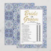 花嫁または花婿のゲーム フルカスタマイズカード 招待状 (正面/裏面)