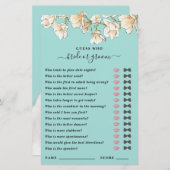 花嫁または花婿のシャワーゲームを推測 (正面/裏面)