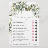 花嫁または花婿のシャワーゲームを推測 (正面/裏面)