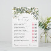 花嫁または花婿のシャワーゲームを推測 (スタンド正面)