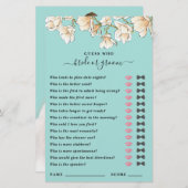 花嫁または花婿のシャワーゲームを推測 (正面/裏面)