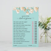 花嫁または花婿のシャワーゲームを推測 (スタンド正面)