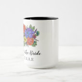 花嫁または花婿の母のブーケ＋名前 マグカップ (中央)
