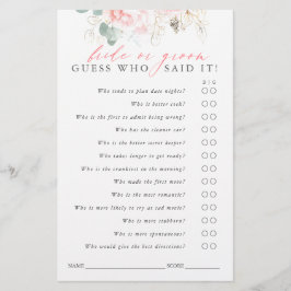 花嫁または花婿を推測 – ゲームカード