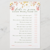 花嫁または花婿を推測 – ワイルドフラワーゲームカード (正面)