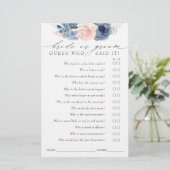 花嫁または花婿を推測 – Dusty Blueゲームカード (スタンド正面)