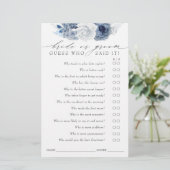 花嫁または花婿を推測 – Dusty Blueゲームカード (スタンド正面)