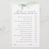 花嫁または花婿を推測 – Greeneryゲームカード (正面/裏面)