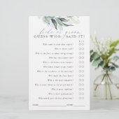 花嫁または花婿を推測 – Greeneryゲームカード (スタンド正面)