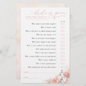 花嫁または花婿を推測 – Pampas Grassゲームカード (正面/裏面)