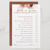 花嫁または花婿を推測 – Pampas Grassゲームカード (正面/裏面)