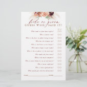 花嫁または花婿を推測 – Pampas Grassゲームカード (スタンド正面)