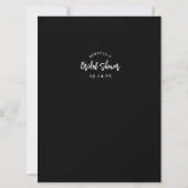 花嫁または花婿金ゴールドブラックシャワーゲーム 招待状 (裏面)