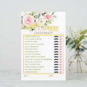 花嫁または花婿 – 誰を推測 – ピンクのフローラと金ゴールド (スタンド正面)