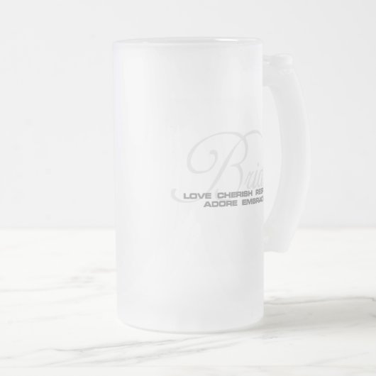 花嫁を大事にして下さい フロストグラスビールジョッキ (正面右)