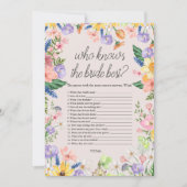 花嫁を最もゲームカードとして知っているワイルドフラワー 招待状 (正面)