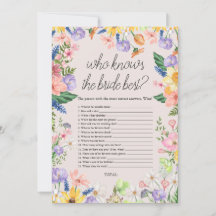 花嫁を最もゲームカードとして知っているワイルドフラワー