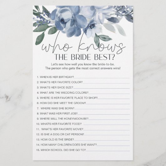 花嫁を知っているほこりっぽい青い花のゲ最高のーム チラシ (正面)